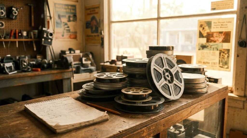 Reels grouped by diameter, which is how a film order is actually costed